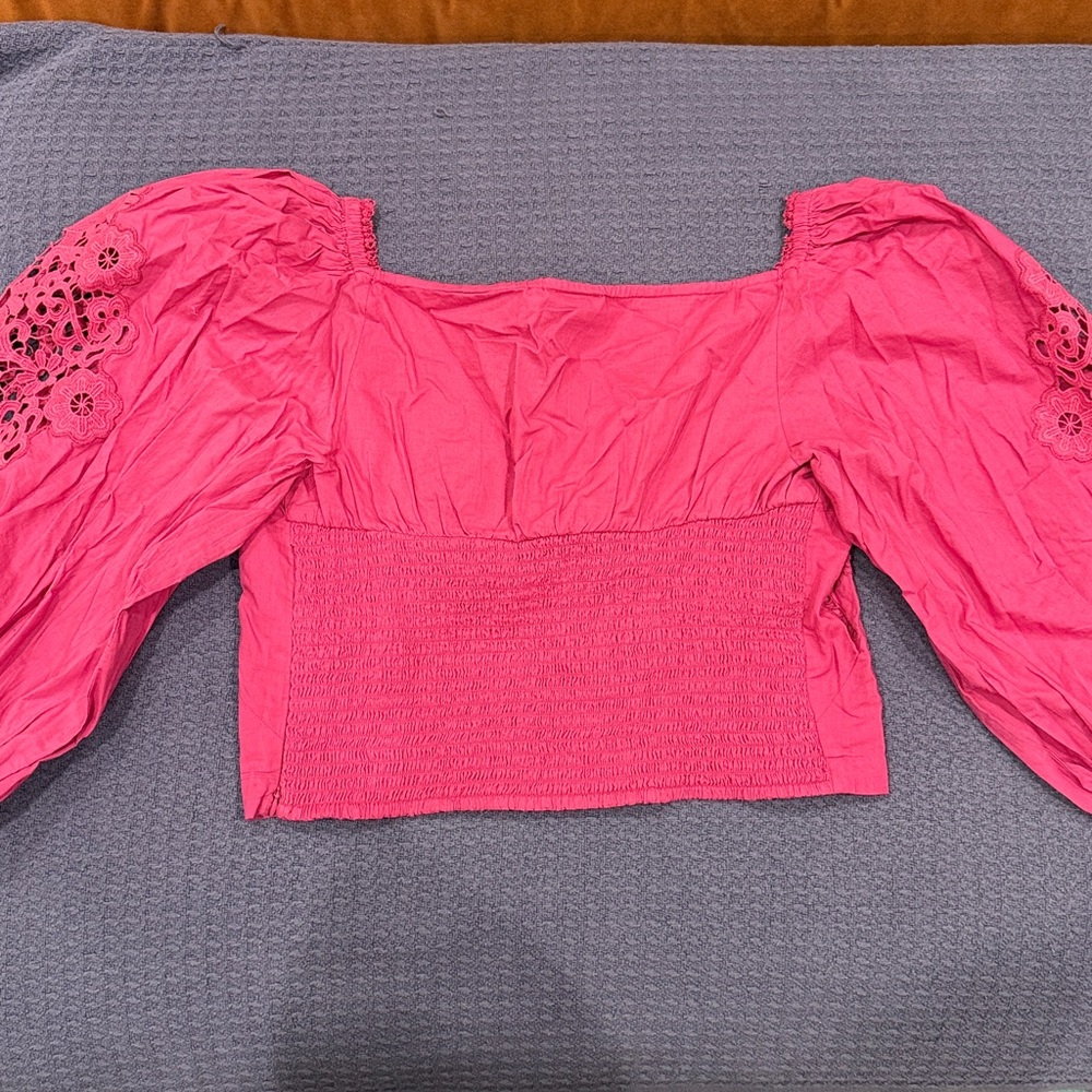 FARM Rio Pink Embroidered Blouse - Picture 8 of 9